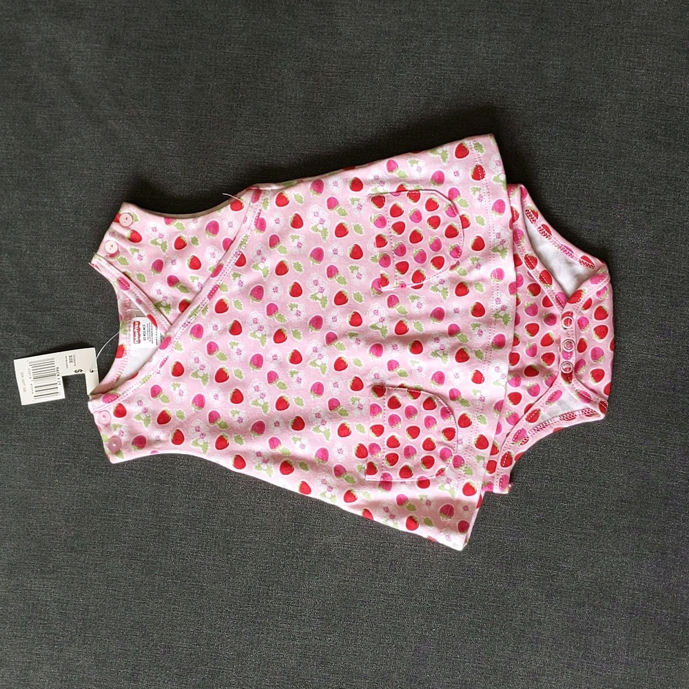 NWT Strawberry skirted onesie